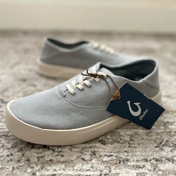 OluKai Mens Tradewind Sneaker Light Gray Convertible Casual Shoe 10.5 - Picture 2 of 10